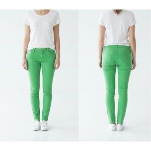 ⭐Kate Spade NY Womens Size 27 Perry Straight Skinny Lime Green Jeans Play Hooky⭐